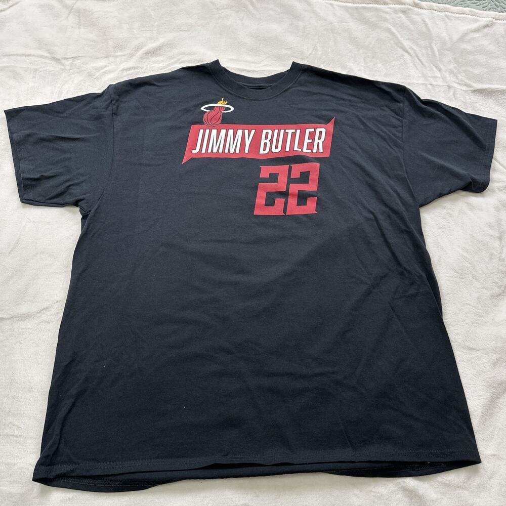 Miami Heat Graphic T Shirt #22 Jimmy Butler Mens Size 2XL Black NBA Fanatics NEW